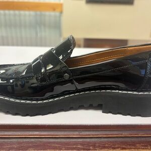 Franco Sarto Black Patent Loafers